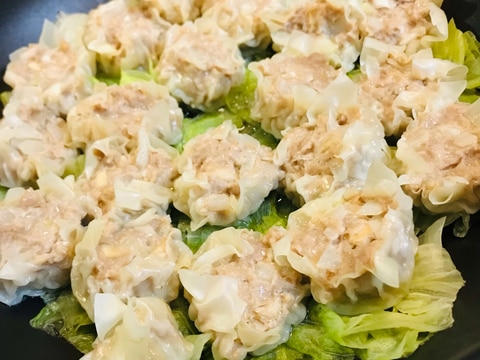 蒸し器不要!フライパン1つで簡単シュウマイ♡